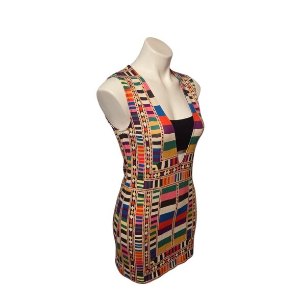 Mara Hoffman Sz XS Geometric Bandeau Dress Bodycon Colorful - Picture 4 of 6